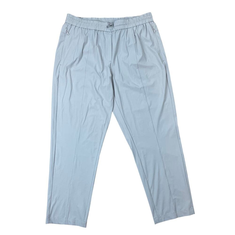 Tilley Wanderer Pull On Pant Light Grey Stretch Tapered Leg Travel Trail Women L